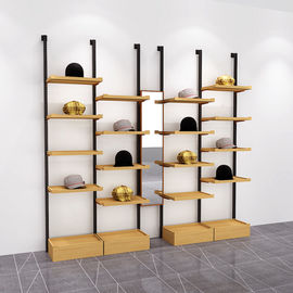 China Escaparate de madera de la exhibición de la combinación libre, soporte de exhibición de madera simple del sombrero proveedor