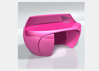 China Mostrador de recepción rosado/del verde de belleza del salón, mostrador de recepción al por menor durable exquisito proveedor