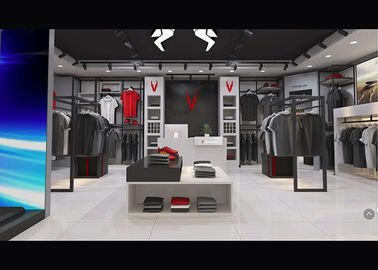 China La vitrina de la ropa de la tienda de la ropa de sport, califica el soporte único de la suspensión de ropa del diseño proveedor