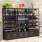 Negro de lujo moderno MQ-S005 del estante de exhibición del vino del metal para almacenar el vino proveedor