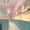 Escaparate multi azul de la exhibición de la tienda del piso/estructura fuerte de los gabinetes de exhibición de la panadería proveedor