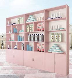 Gabinetes de exhibición de la tienda del blanco/del rosa, vitrinas comerciales para la tienda de los cosméticos proveedor