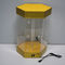 Base de acrílico rotativa hermosa del amarillo del estante de los soportes de exhibición bloqueable con la luz llevada proveedor