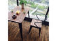 Sistema al aire libre de madera sólido moderno simple de la silla de tabla del balcón de los muebles para la barra del café del ocio proveedor