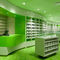 Gabinete de exhibición de moda de la farmacia, farmacia al por menor verde que deja de lado la combinación multi proveedor
